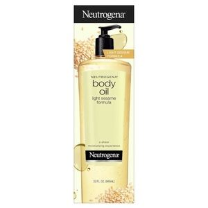 Neutrogena Body Oil 32 Oz Light Sesame Formula Dry Skin Moisturizer - New